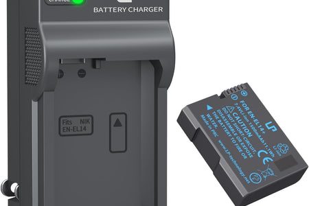 EN-EL14 EN El14A Battery Charger Pack,  Charger Compatible with Nikon D3500, D5600, D3300, D5100, D5500, D3100, D3200, D5200, D5300, D3400, DF, Cooix P7000, P7100, P7700, P7800 Cameras & More