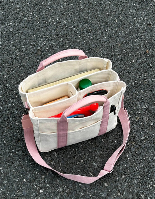 Load image into Gallery viewer, Large Capacity with Removable Bottom Canvas Tote Bag
