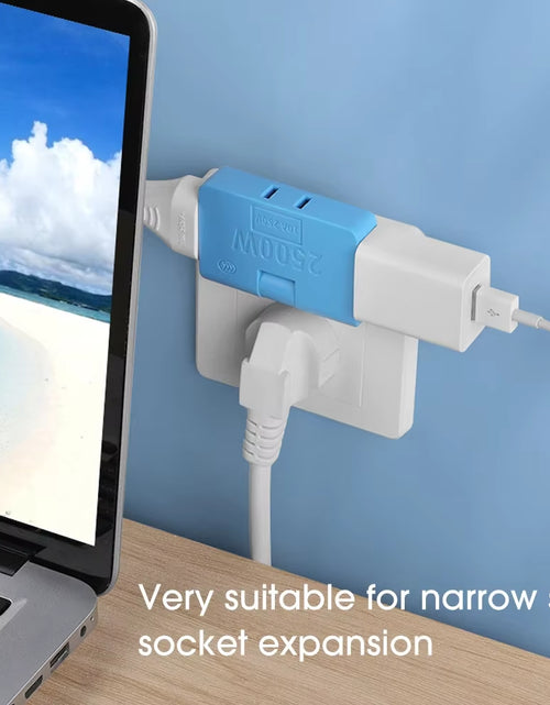 Load image into Gallery viewer, 3-Port Rotatable US Plug Adapter – Compact Power, Anywhere You Go
