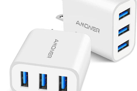 USB Wall Charger,  2Pack 15W 3-Port USB Plug Cube USB Cube Power Adapter for Iphone 14/13/12/11/Pro/Promax/Xs/Xr/X/8, Galaxy S22 S21 and More and More