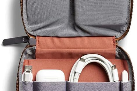 Tech Kit Compact (Tech Accessories Organizer, Zipper Pouch) - Bronze