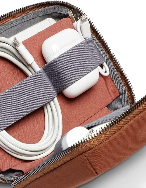 Load image into Gallery viewer, Tech Kit Compact (Tech Accessories Organizer, Zipper Pouch) - Bronze
